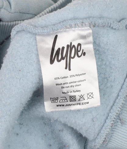 Hype Women's Blue Pullover Hoodie Size 10