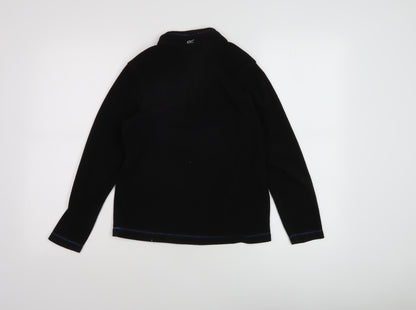 Back view of Regatta boys’ black 1/2 zip sweatshirt 11-12 years outdoor