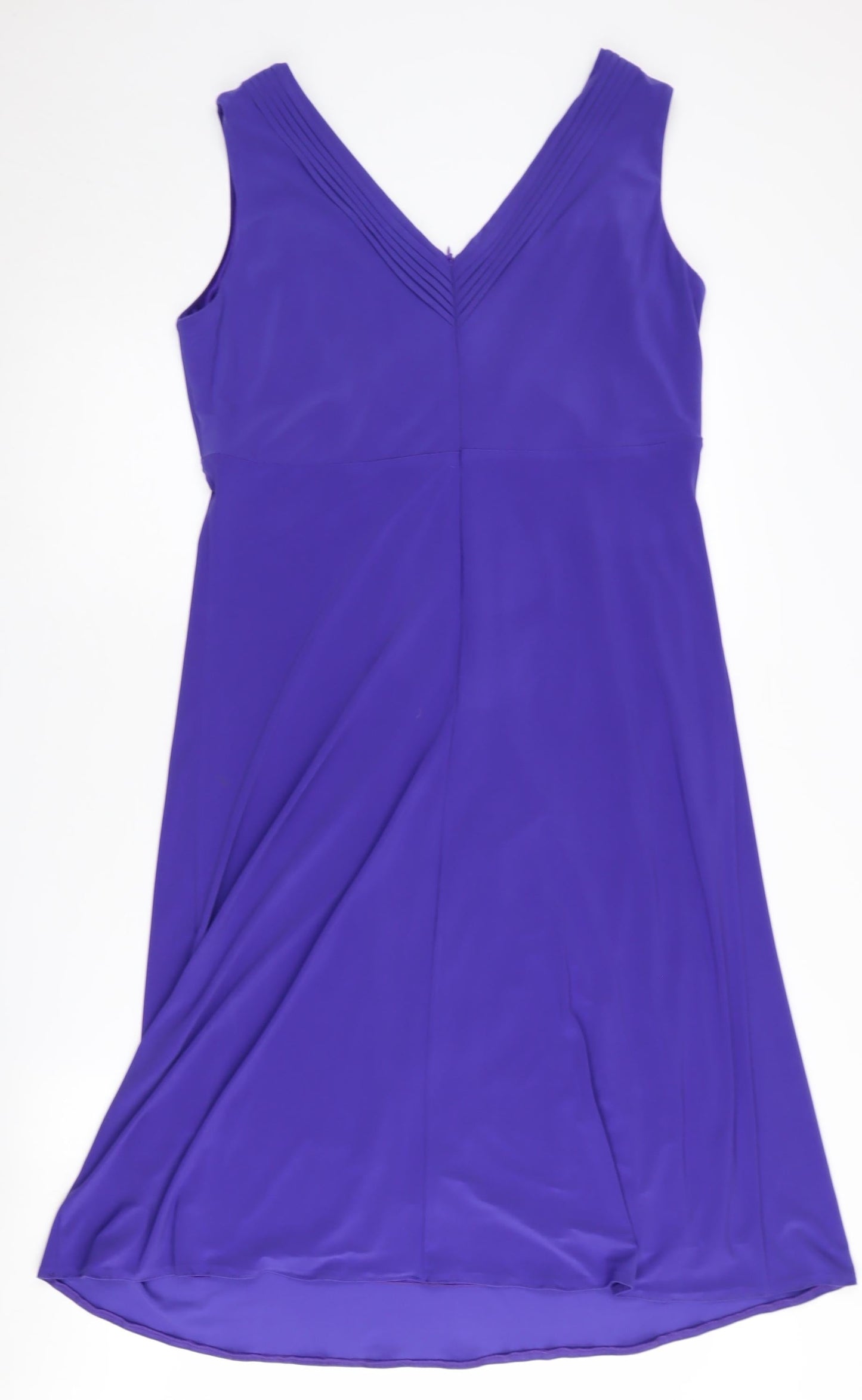 FEMME Women's Purple Sleeveless Dress Size 14