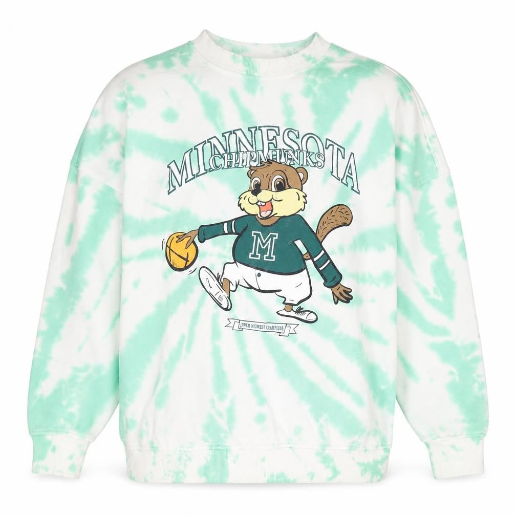 H&M Women's Green Tie Dye Pullover Sweatshirt M