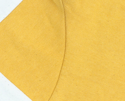 Close-up detail of Ripstop boys’ yellow colourblock pullover sweatshirt l