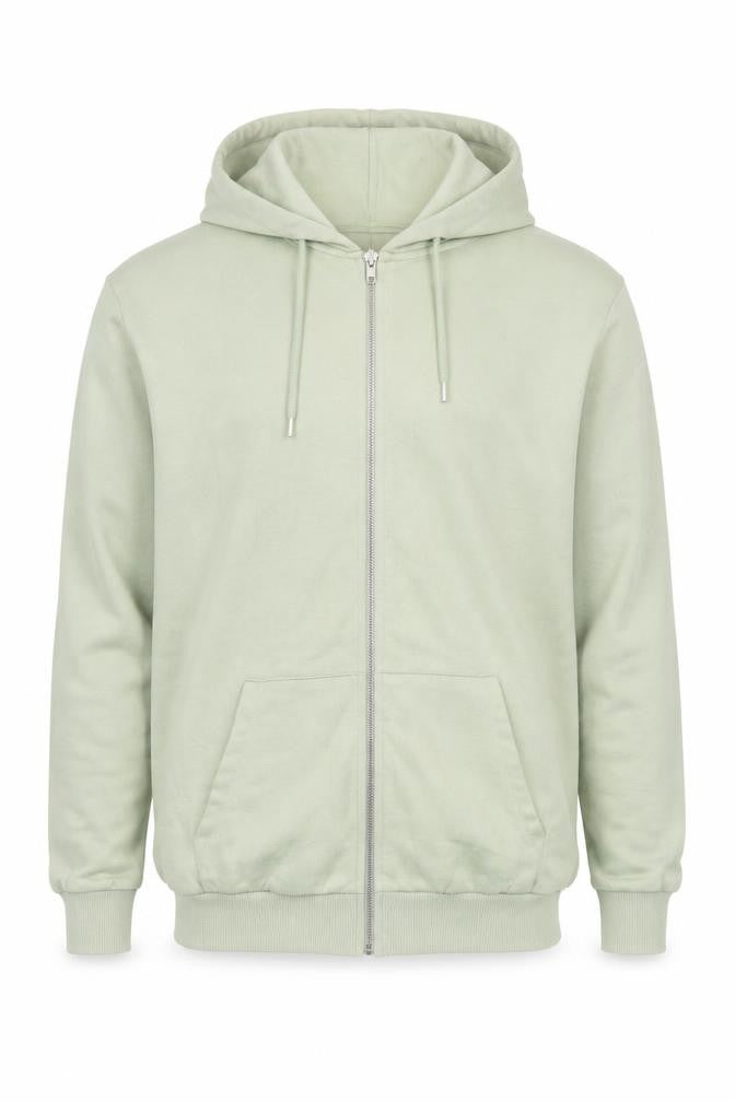 ASOS Unisex Green Full Zip Hoodie, Size S