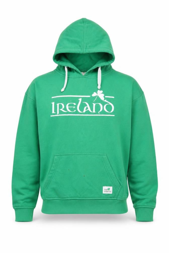 Irish Memories Men's Green Hoodie, L, Graphic Print
