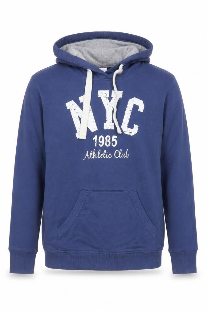 Crane Men's Blue Medium Pullover Hoodie with Logo