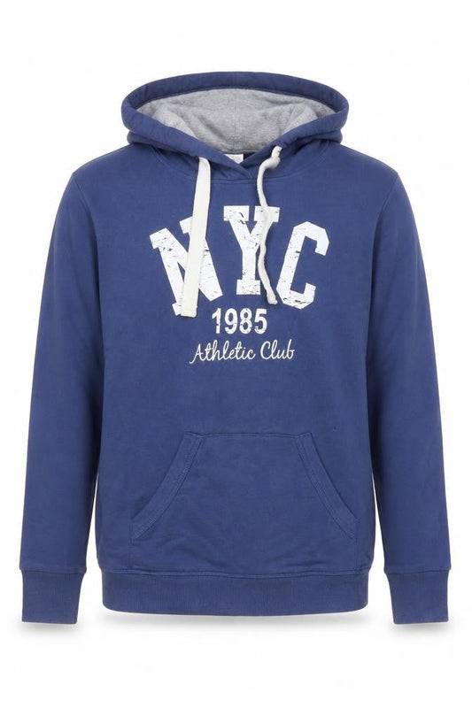 Crane Men's Blue Medium Pullover Hoodie with Logo