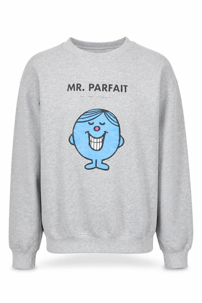 Gildan Men’s Grey Cartoon Graphic Print Sweatshirt M