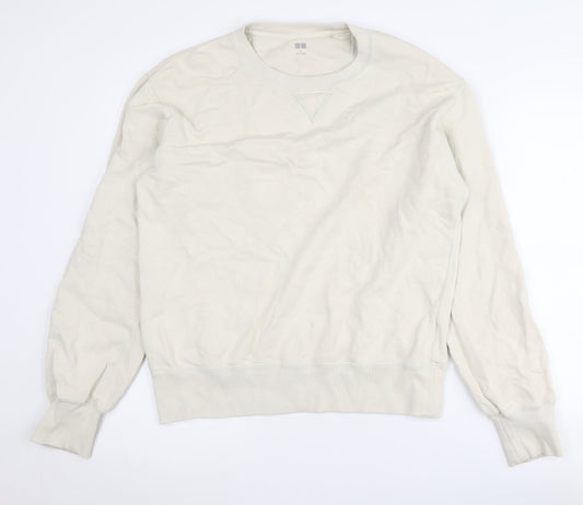 Uniqlo Ivory Pullover Sweatshirt, S, Unisex Adults