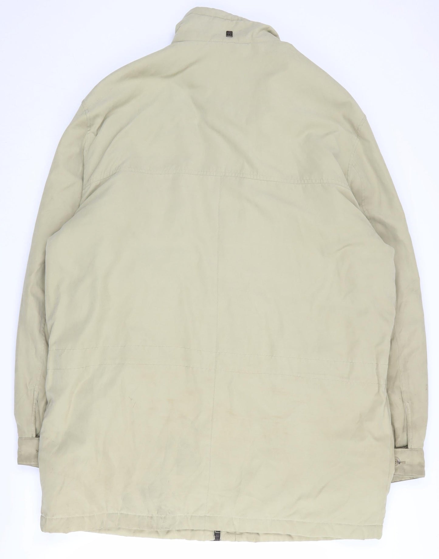 Di Quattro Men’s Beige Mid-Length Basic Coat, Size 48