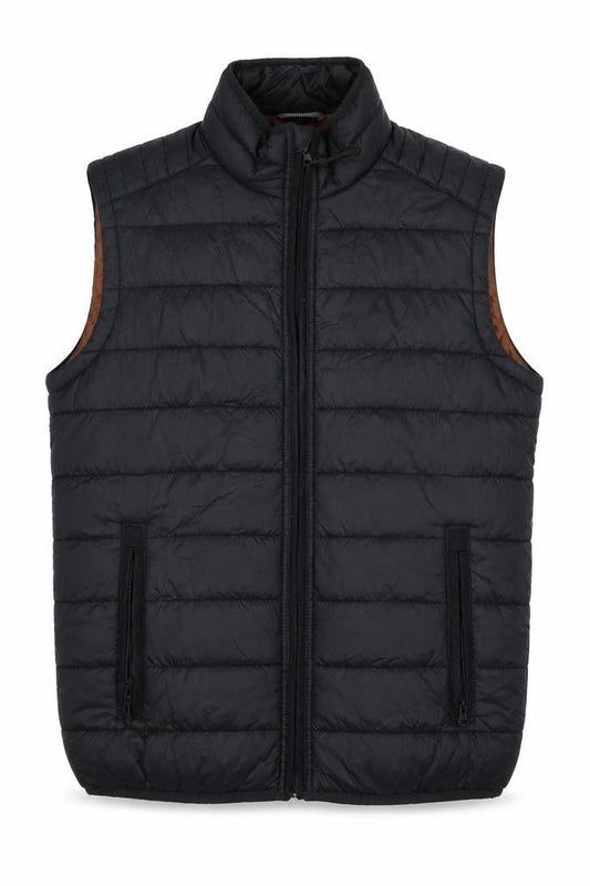 Red Herring Men's Black Puffer Waistcoat, Size S, Casual
