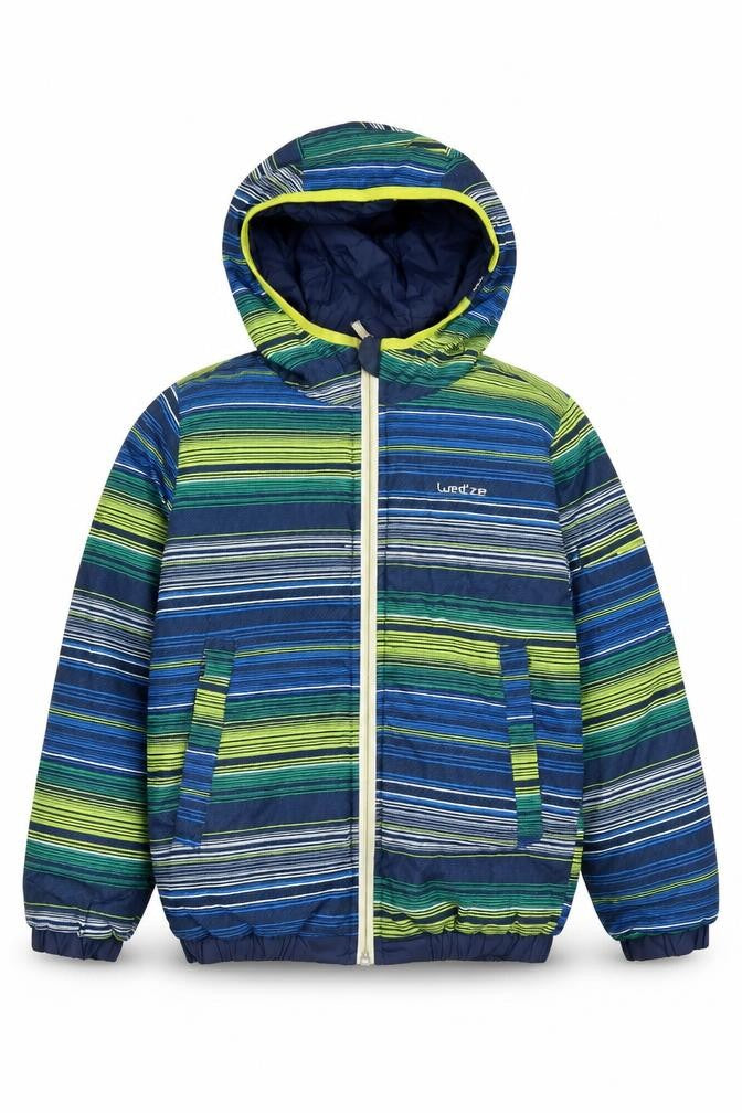 Decathlon Boys Multicoloured Hooded Puffer Jacket Size 6