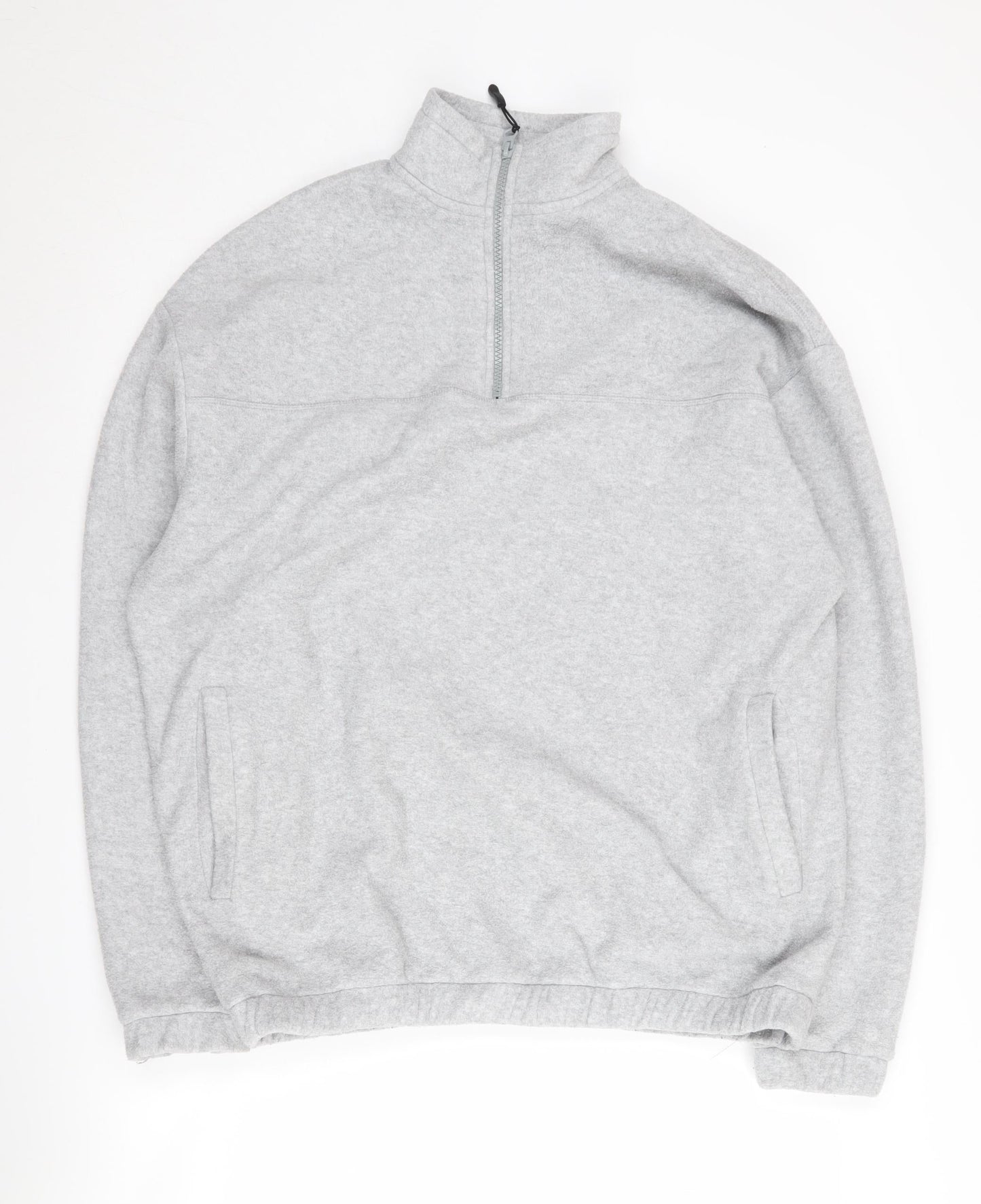 ASOS DESIGN Men's Grey 1/4 Zip Sweatshirt, Small