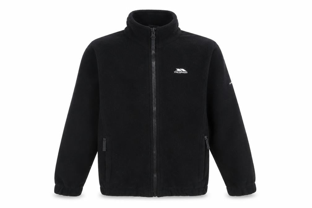 Trespass Boys Black Fleece Jacket Size 9-10 Years
