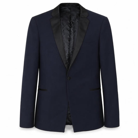 ASOS Men's Blue Shawl Lapel Tuxedo Blazer, 42R, Single-Breasted