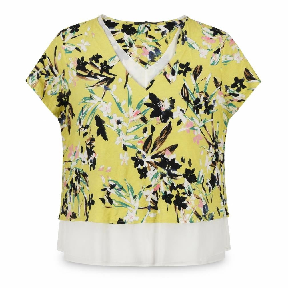 Marks & Spencer Women's Floral V-Neck T-Shirt L