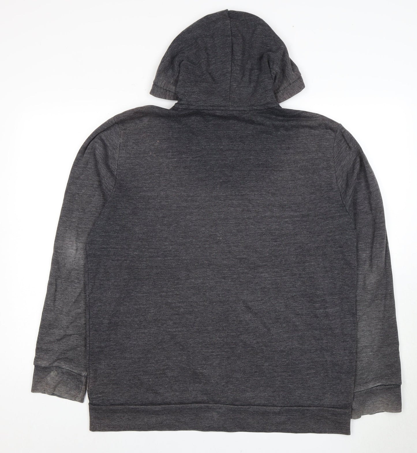 H&M Men's Grey Full Zip Hoodie L - Hooded & Pockets