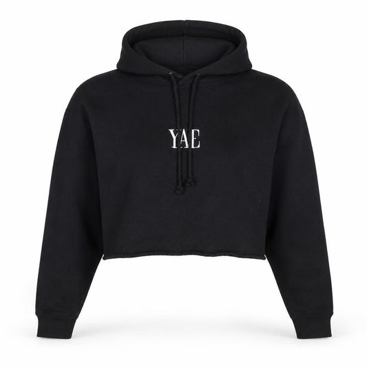 YAE Women’s Black Medium Hoodie, Relaxed Fit