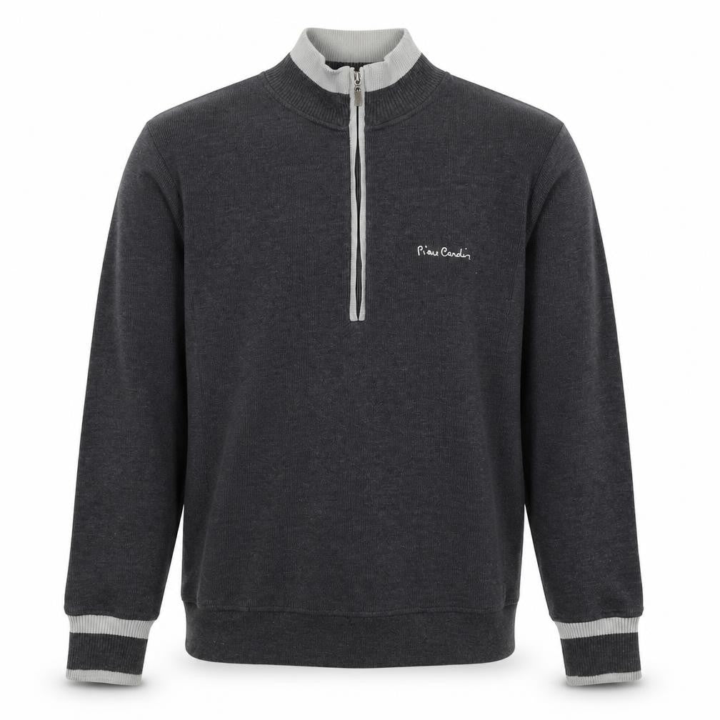Pierre Cardin Men's Grey Full Zip Jumper, Size L