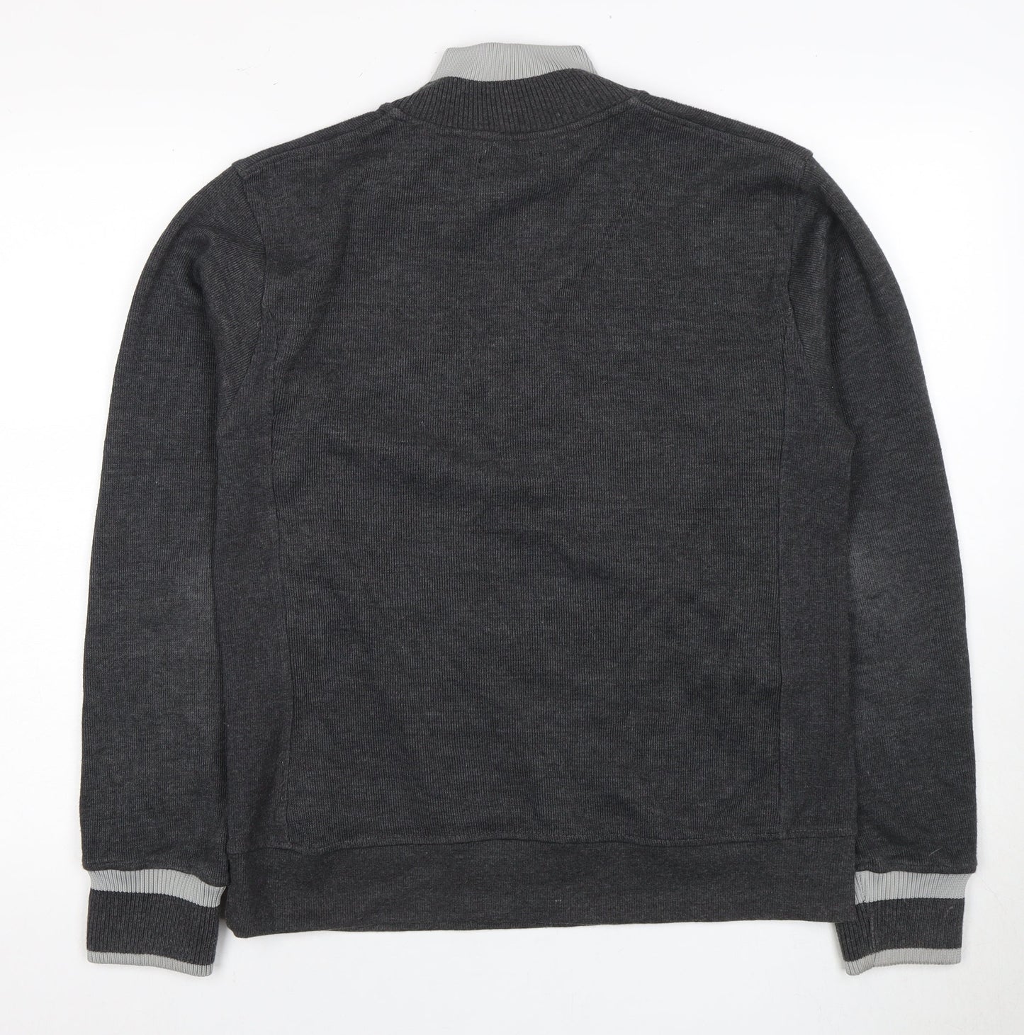 Pierre Cardin Men's Grey Full Zip Jumper, Size L