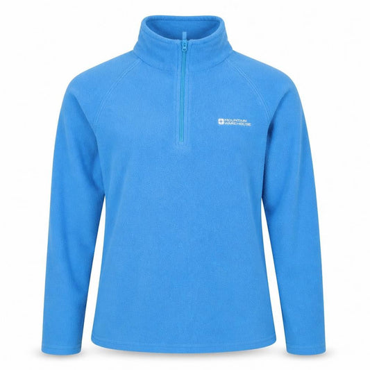 Mountain Warehouse Blue Zip Fleece, Unisex Adults Size 8
