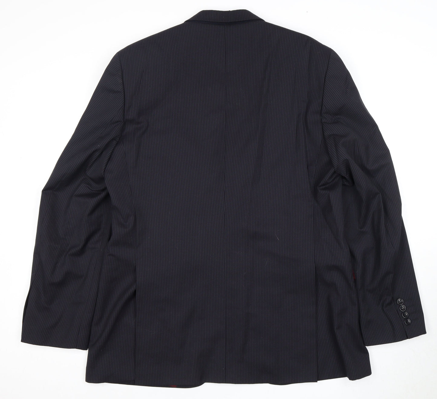 Dehavilland Men's Black Striped Wool Jacket 44R
