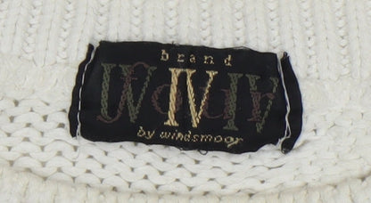 Windsmoor Women's Beige Striped Pullover Jumper