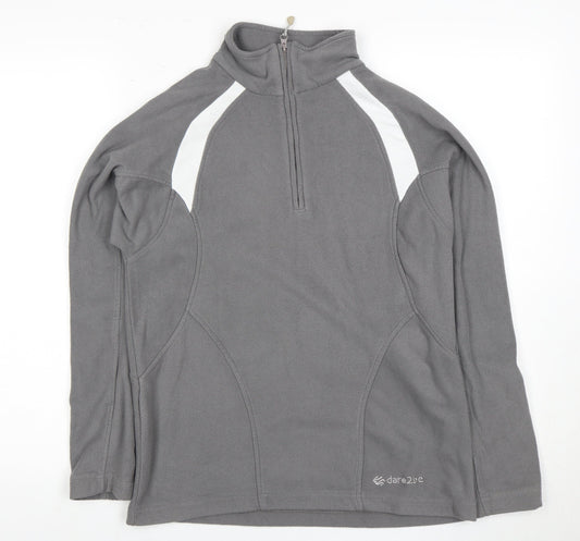 Dare2Be Women's Grey Fleece Zip Sweatshirt M