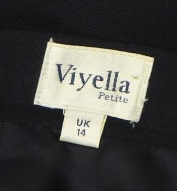 Viyella Black Pencil Skirt, Petites Size 14, Women's Formal