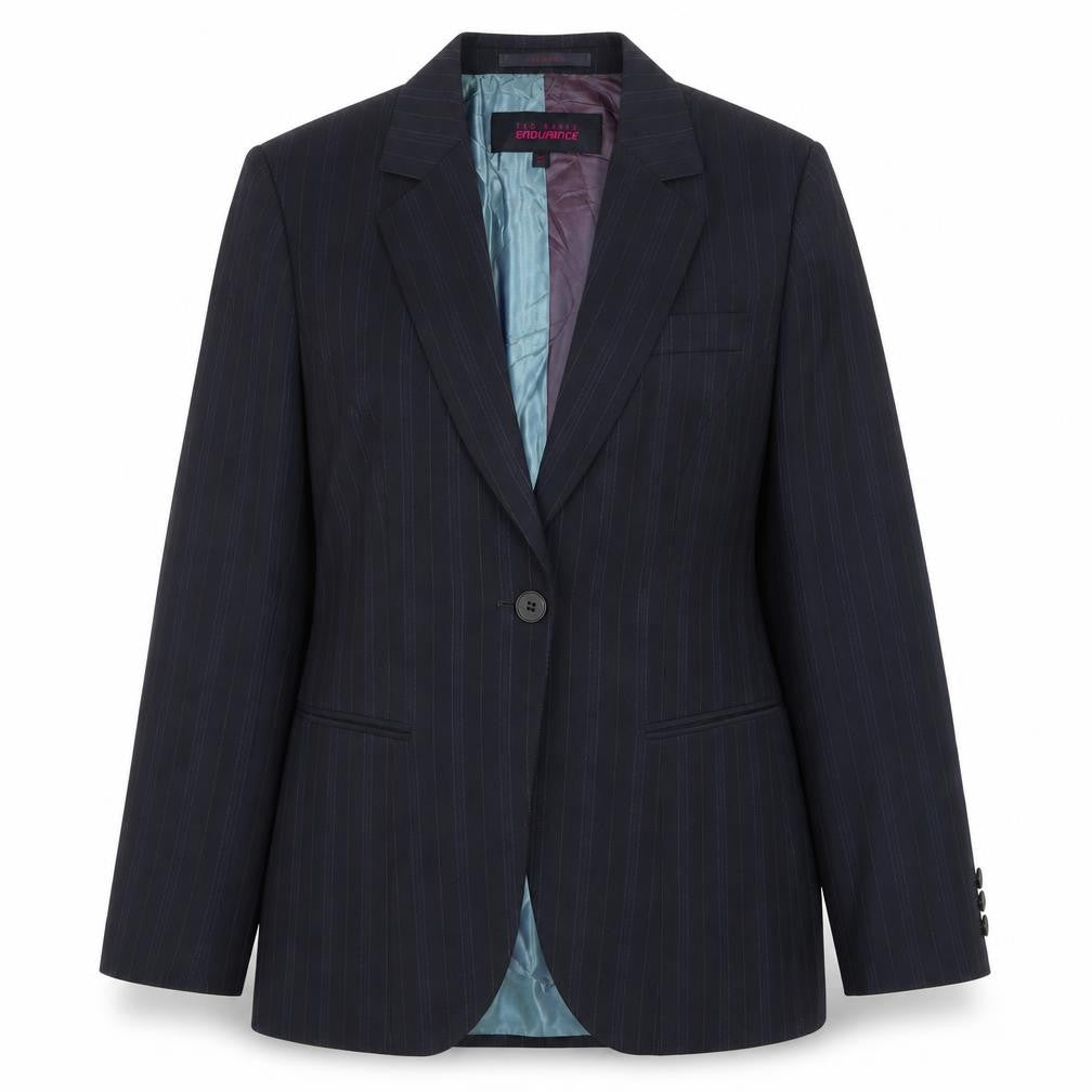 Ted Baker Women's Black Pinstripe Suit Jacket Size 10