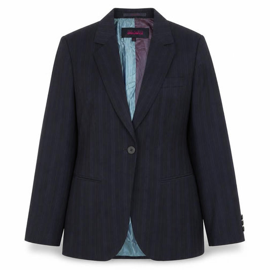 Ted Baker Women's Black Pinstripe Suit Jacket Size 10