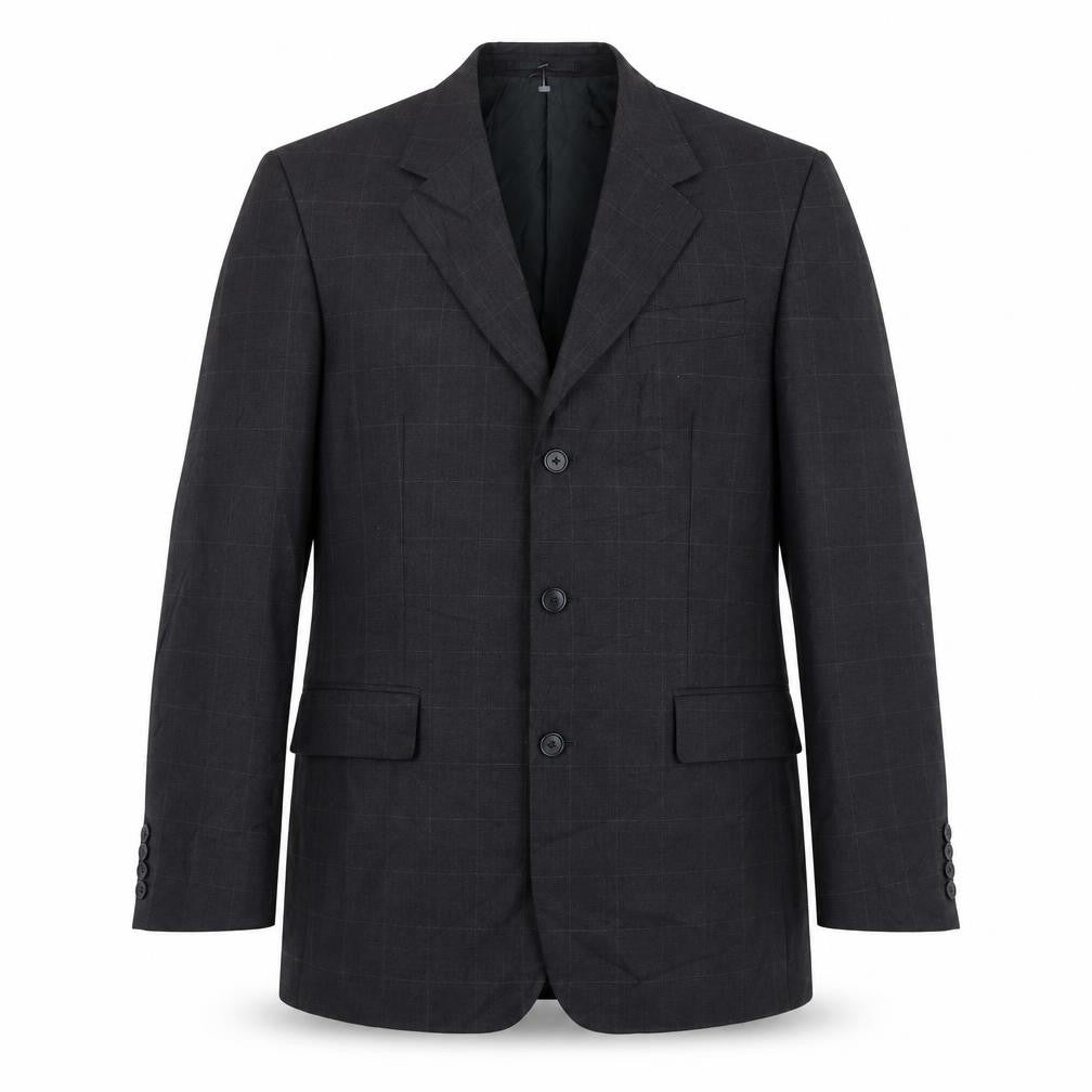 Moss Men's Black Check Blazer, Size 40, Regular