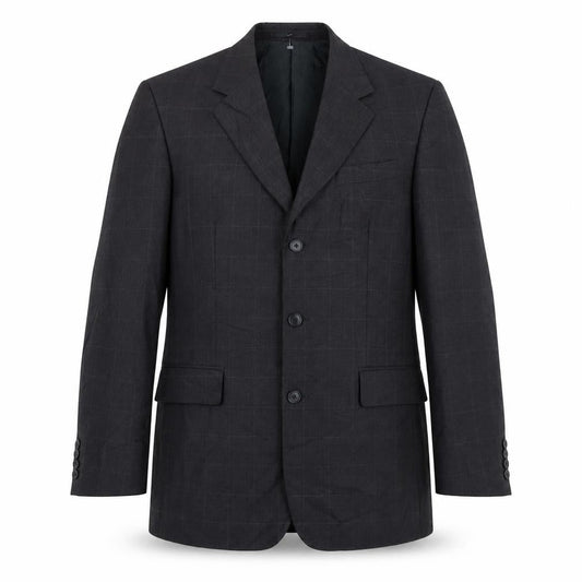 Moss Men's Black Check Blazer, Size 40, Regular