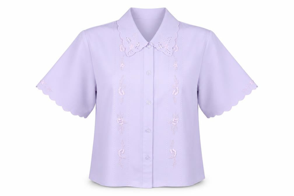 Rosy Women's Purple Embroidered Blouse Size 12