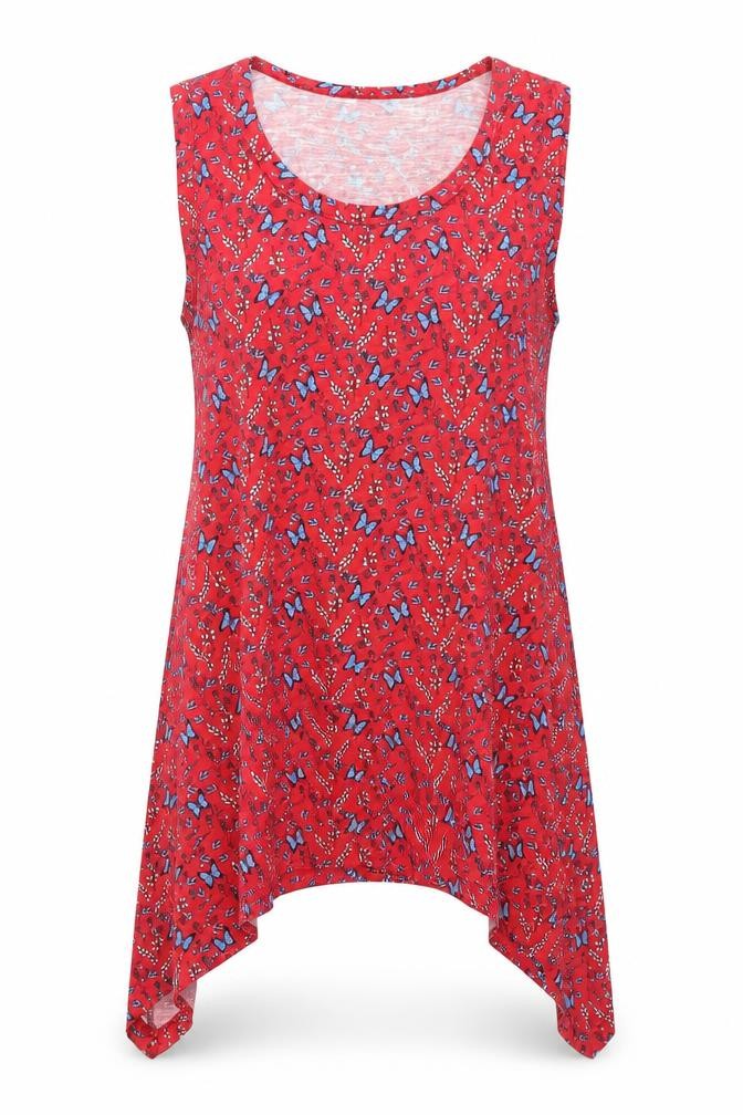 Joe Browns Women's Red Floral Tunic Tank Size 8