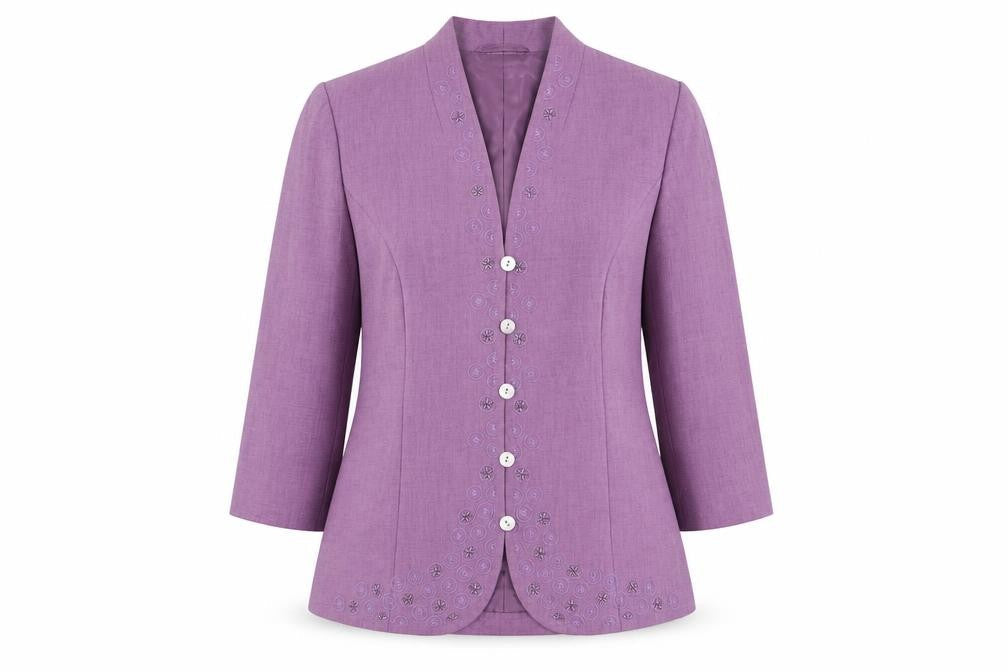 Eastex Women's Purple Suit Jacket, Size 10, Elegant