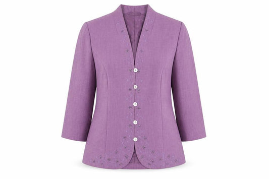 Eastex Women's Purple Suit Jacket, Size 10, Elegant