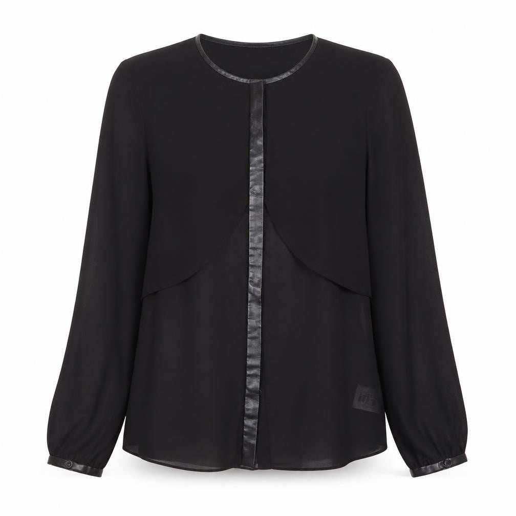 DKNY Women's Black Long Sleeve Blouse Size S