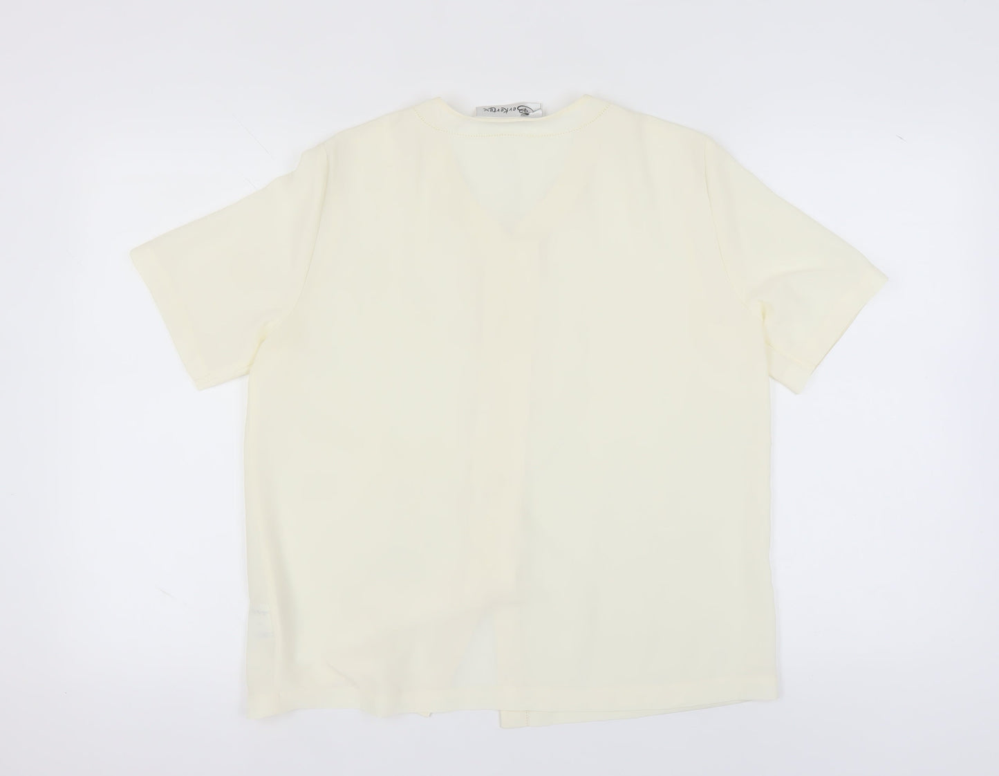 Berkertex Women's Ivory Button-Up Shirt, Size 14