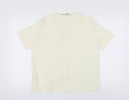 Berkertex Women's Ivory Button-Up Shirt, Size 14