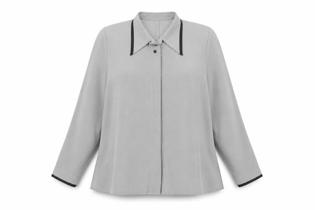 Saloos Women's Grey Check Blouse Size 14