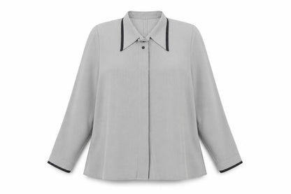 Saloos Women's Grey Check Blouse Size 14