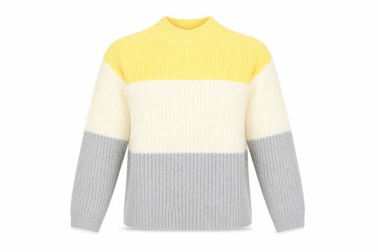 New Look Women's Yellow Mock Neck Pullover Jumper S