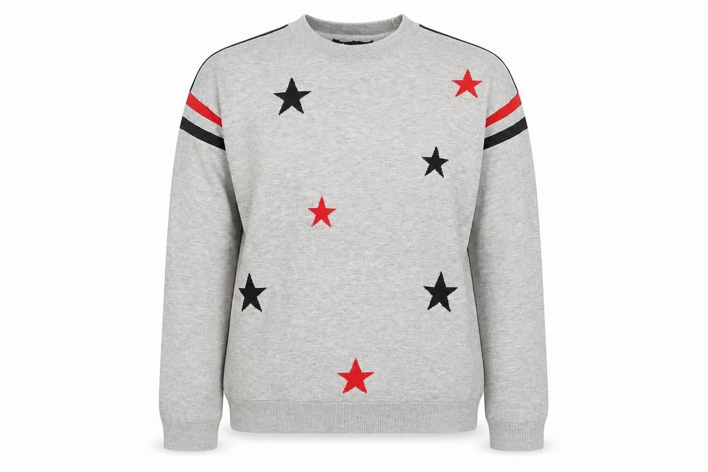 Crew Clothing Women's Grey Star Pullover Jumper XS