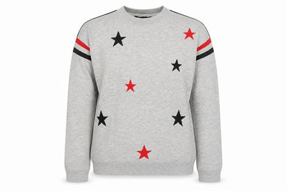 Front view of Crew Clothing Grey Star jumper XS