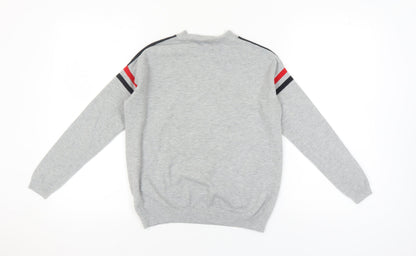 Back view of Crew Clothing Grey Star jumper XS