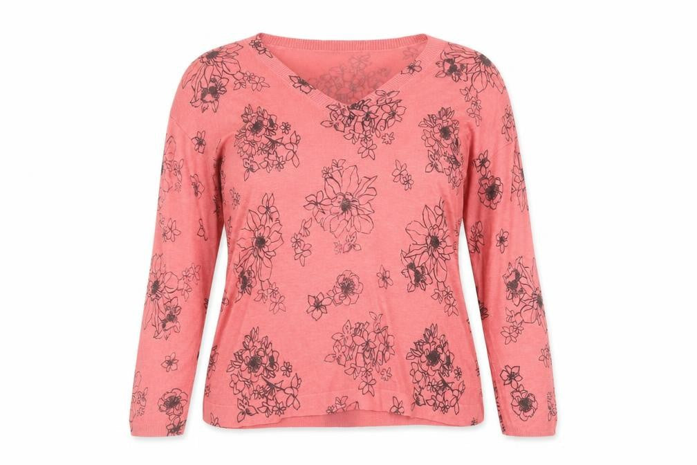 Marks & Spencer Women's Pink Floral Pullover M