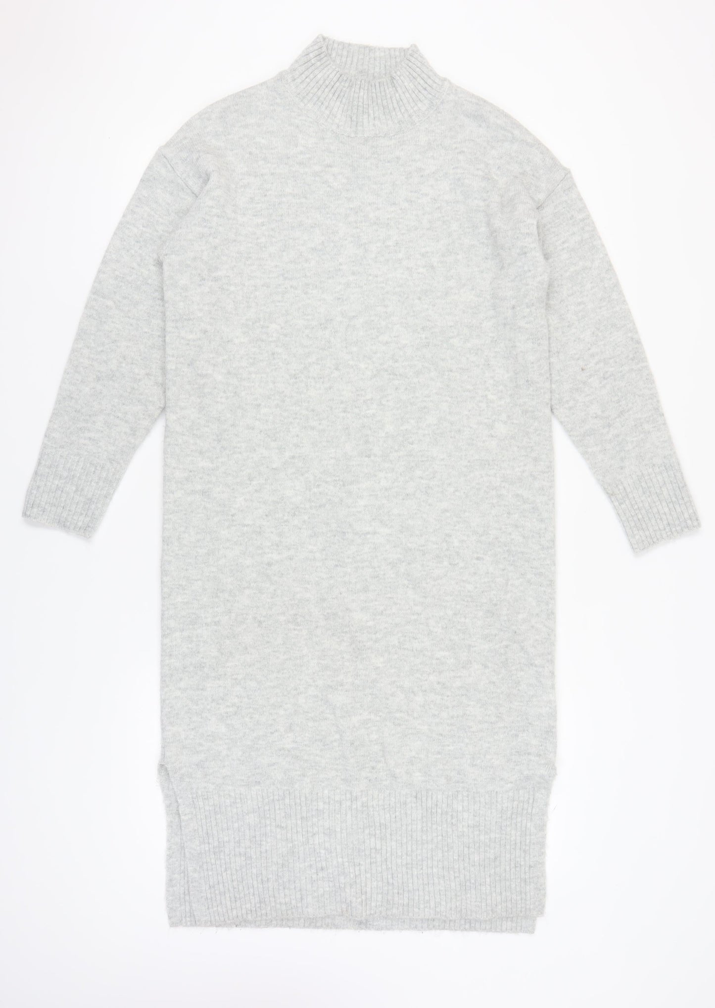 New Look Women's Grey Jumper Dress S High Neck