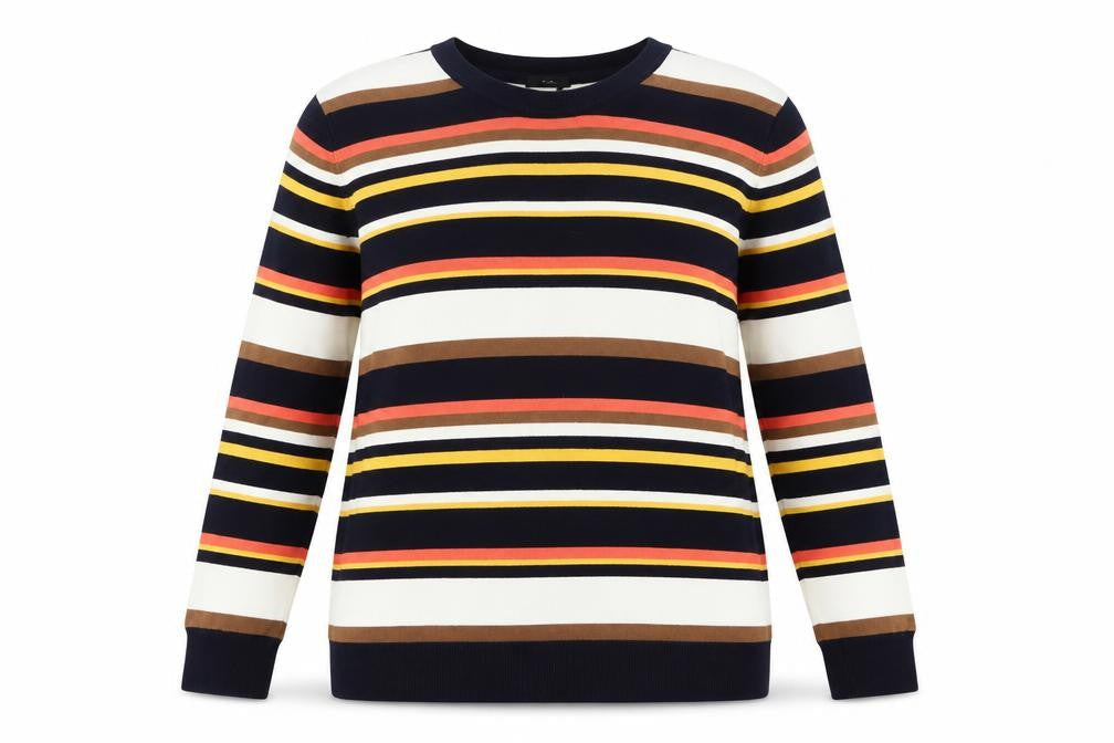 M&Co Women's Multicoloured Striped Pullover Jumper