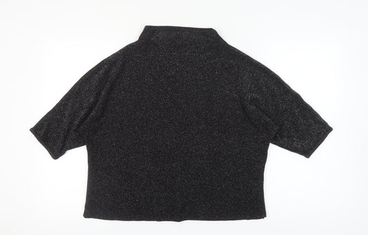 Next Women's Black Blouse Size 20 Viscose Metallic