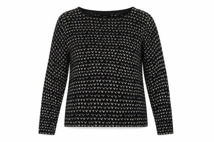 Next Women's Black Geometric Pullover Jumper Size 14