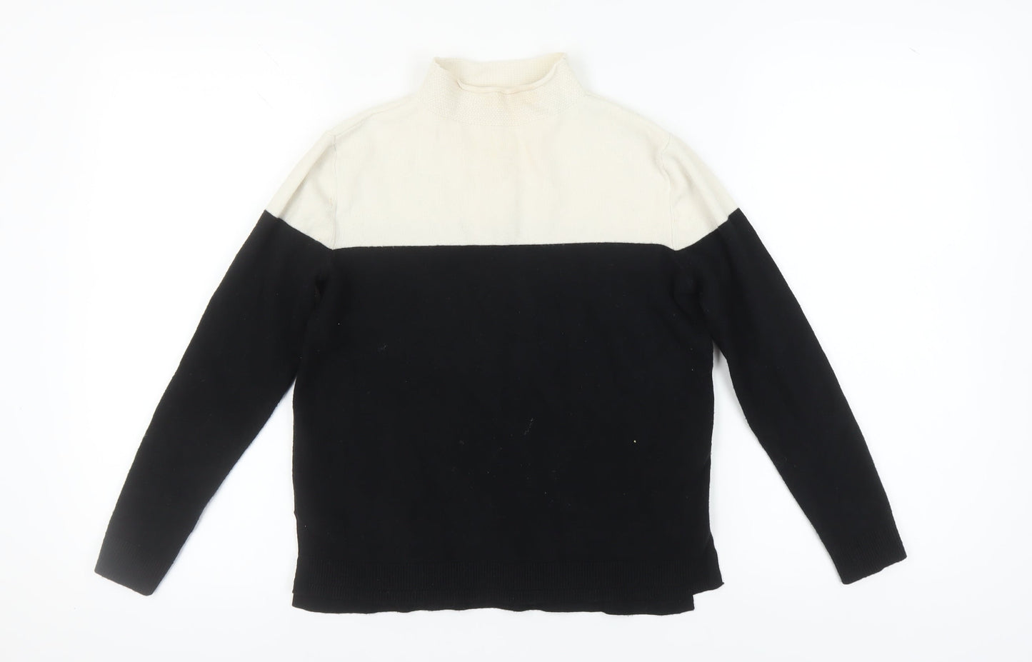 Marks and Spencer Women's Black Mock Neck Pullover Jumper Size 10